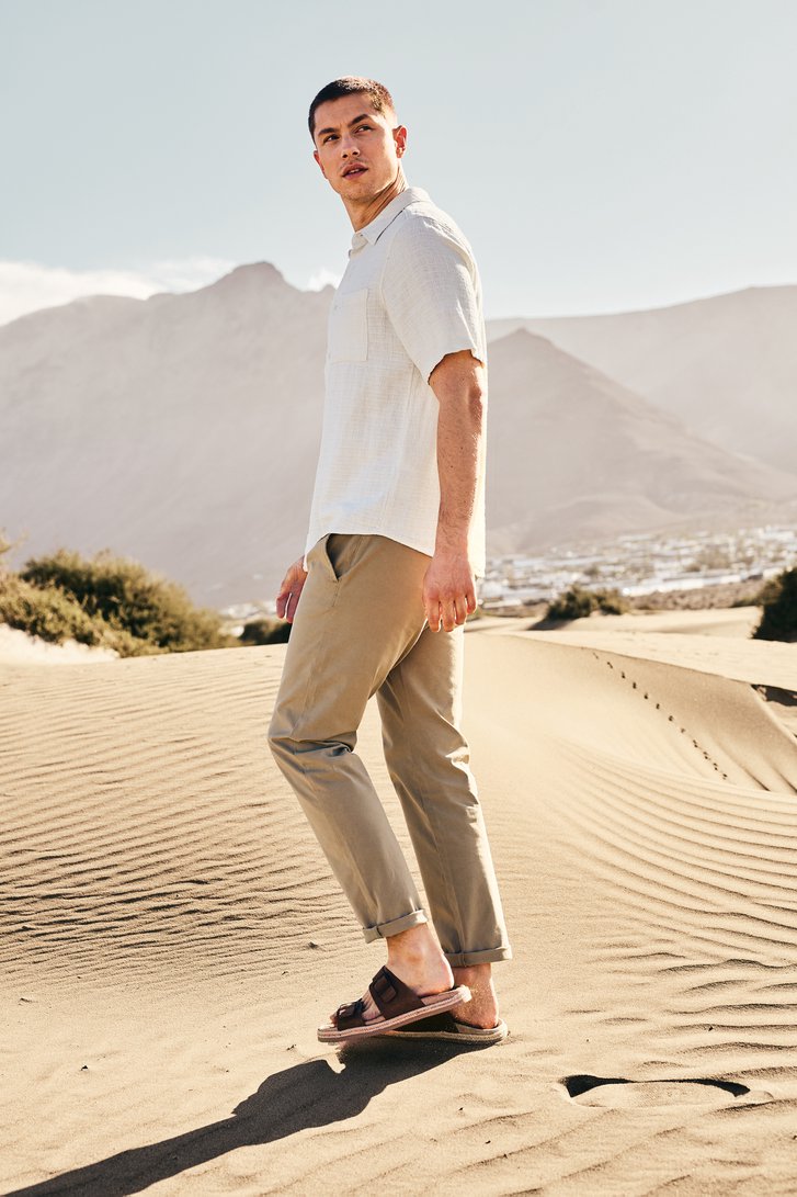 Chemise en lin texturé écru	 de ONLY & SONS pour Hommes