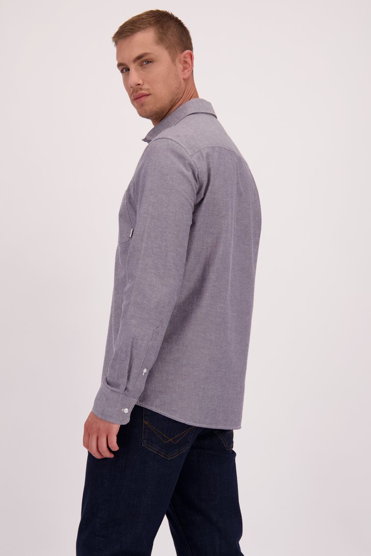 Le dos de Chemise gris-bleu - Regular fit de Casual Five pour Hommes