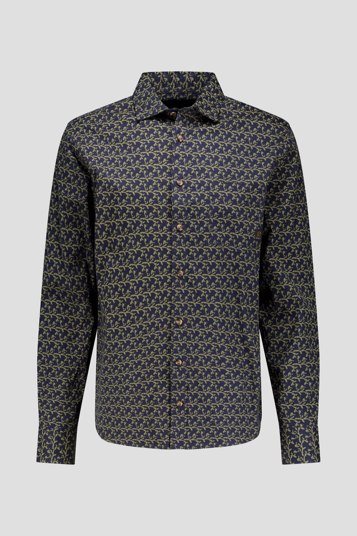 Photo produit 1 de Chemise kaki à imprimé – Regular fit de Ravøtt pour Hommes