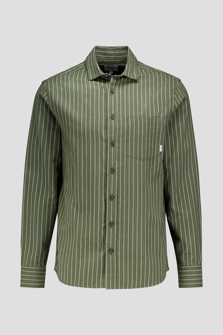 Photo produit 1 de Chemise kaki à rayures - Regular fit de Casual Five pour Hommes