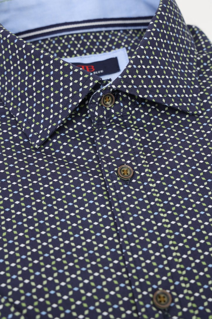 Chemise marine à imprimé bleu-vert - regular fit  de Dansaert Blue pour Hommes