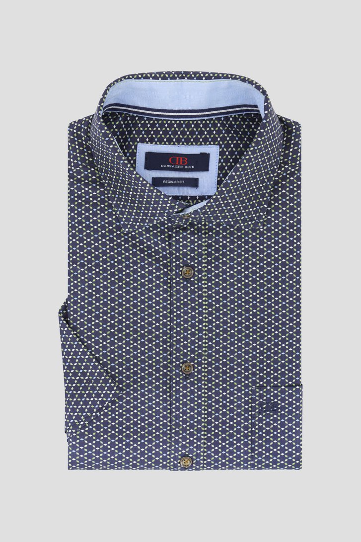 Chemise marine à imprimé bleu-vert - regular fit  de Dansaert Blue pour Hommes