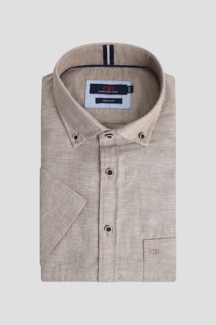 Le devant de Chemise marron à manches courtes - Regular fit de Dansaert Blue pour Hommes
