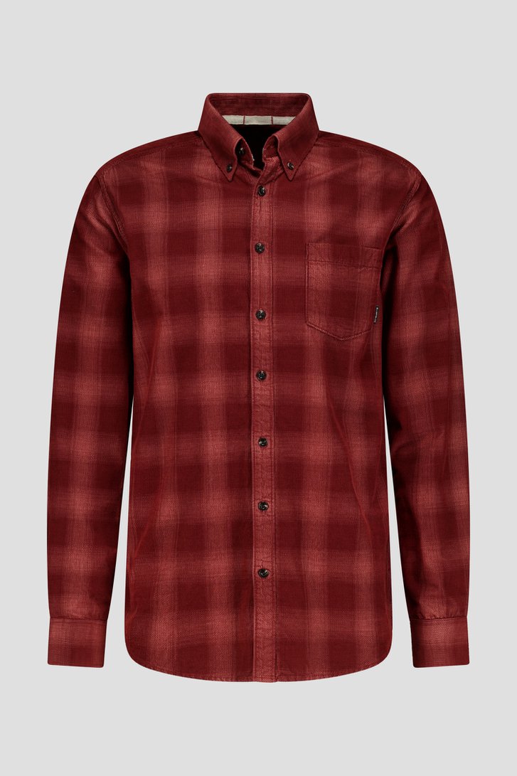 Photo produit 1 de Chemise rouge à l'aspect mélangé - Regular fit de Bluefields pour Hommes
