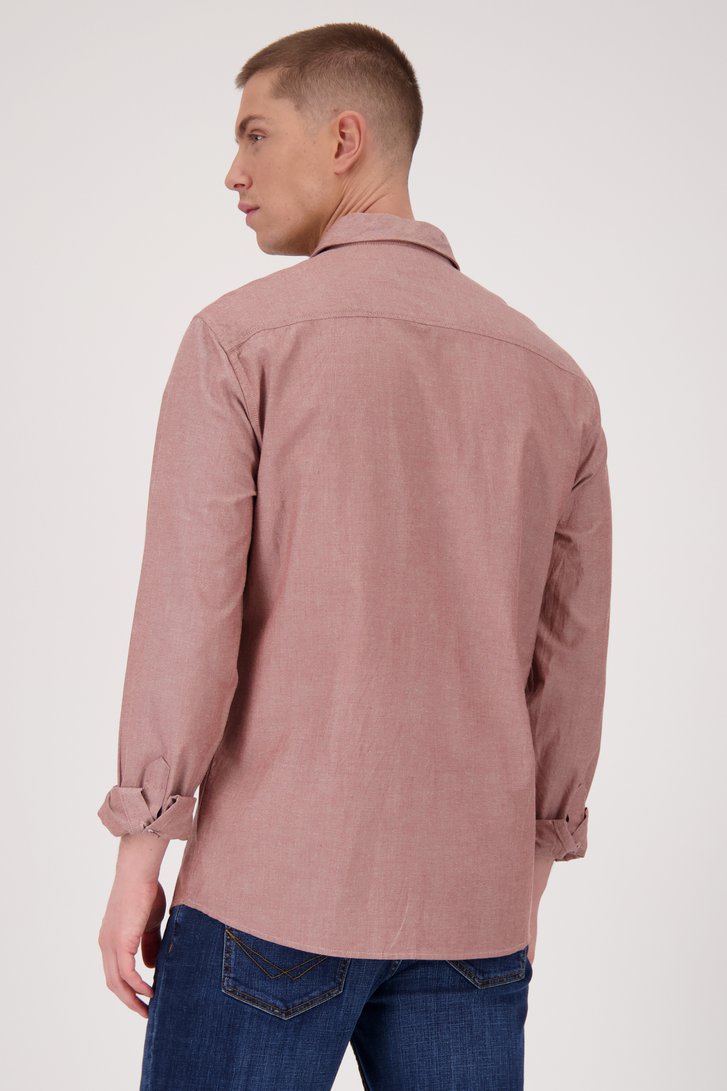 Chemise rouge douce à mouchetures de Casual Five pour Hommes