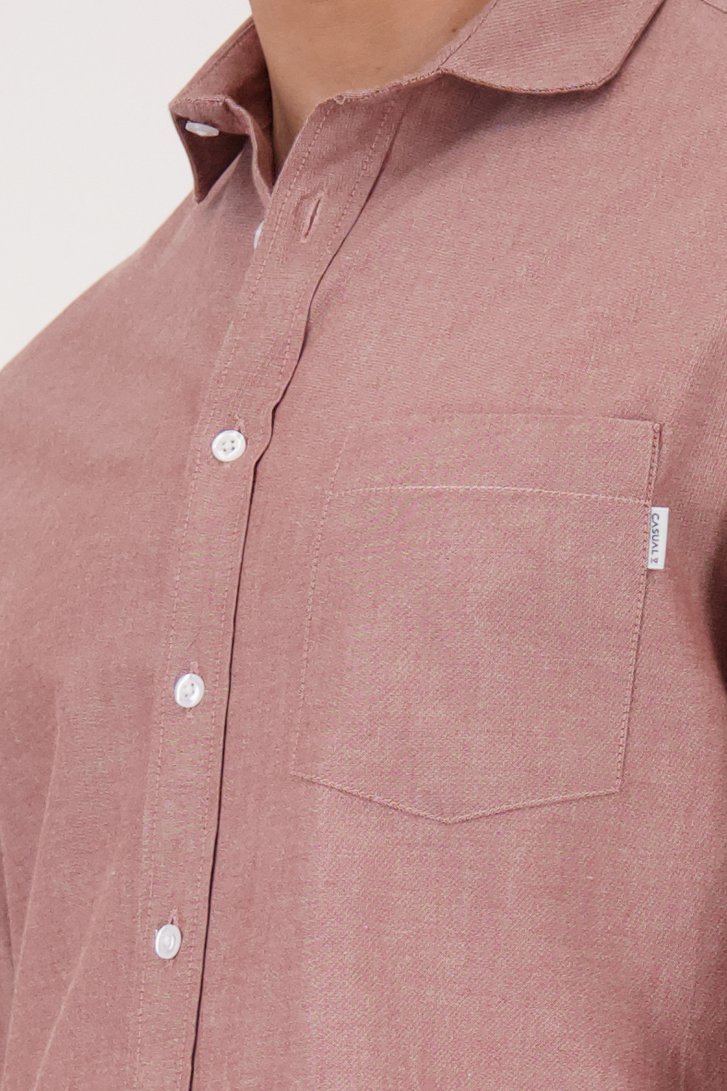 Chemise rouge douce à mouchetures de Casual Five pour Hommes