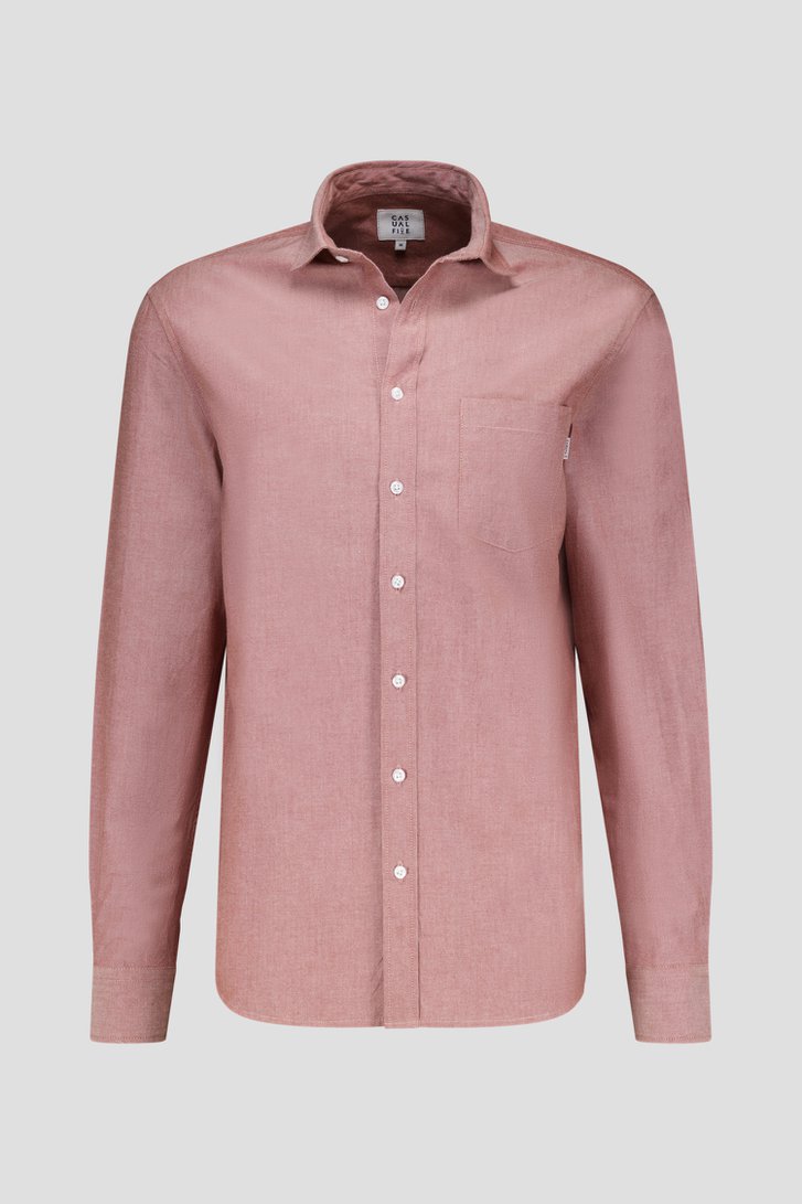 Chemise rouge douce à mouchetures de Casual Five pour Hommes
