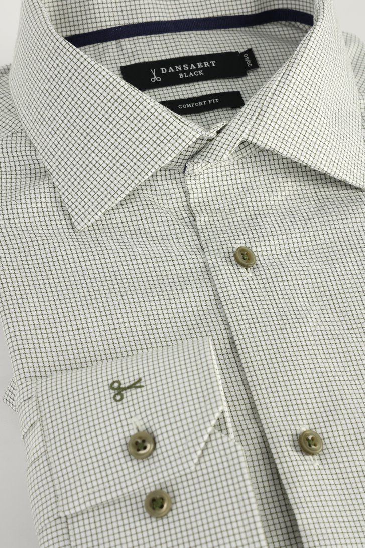 Photo produit 1 de Chemise vert à fin motif à carreaux - Comfort fit de Dansaert Black pour Hommes