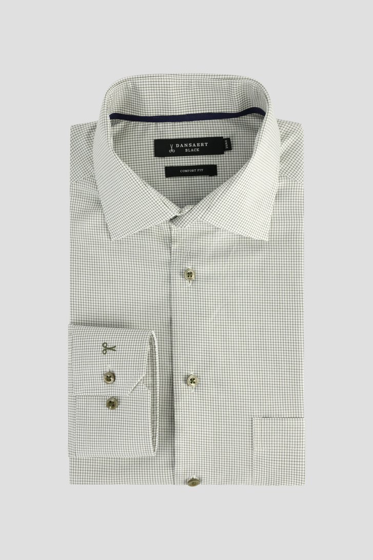 Le devant de Chemise vert à fin motif à carreaux - Comfort fit de Dansaert Black pour Hommes
