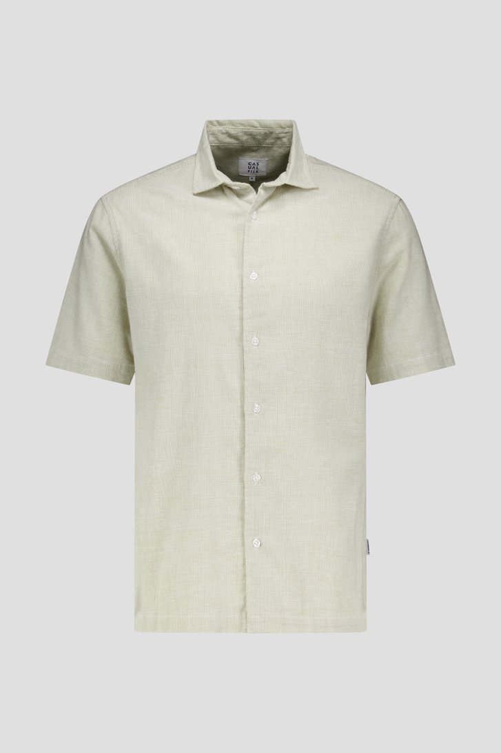 Chemise vert clair à structure fine de Casual Five pour Hommes
