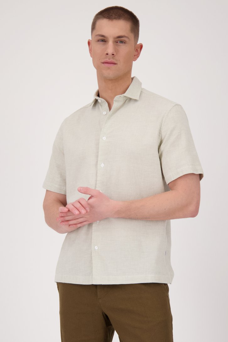 Chemise vert clair à structure fine de Casual Five pour Hommes