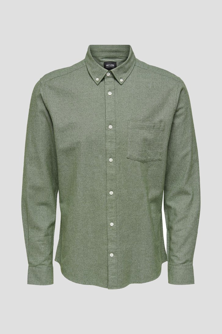 Photo produit 1 de Chemise vert clair – Regular fit de Only & Sons pour Hommes