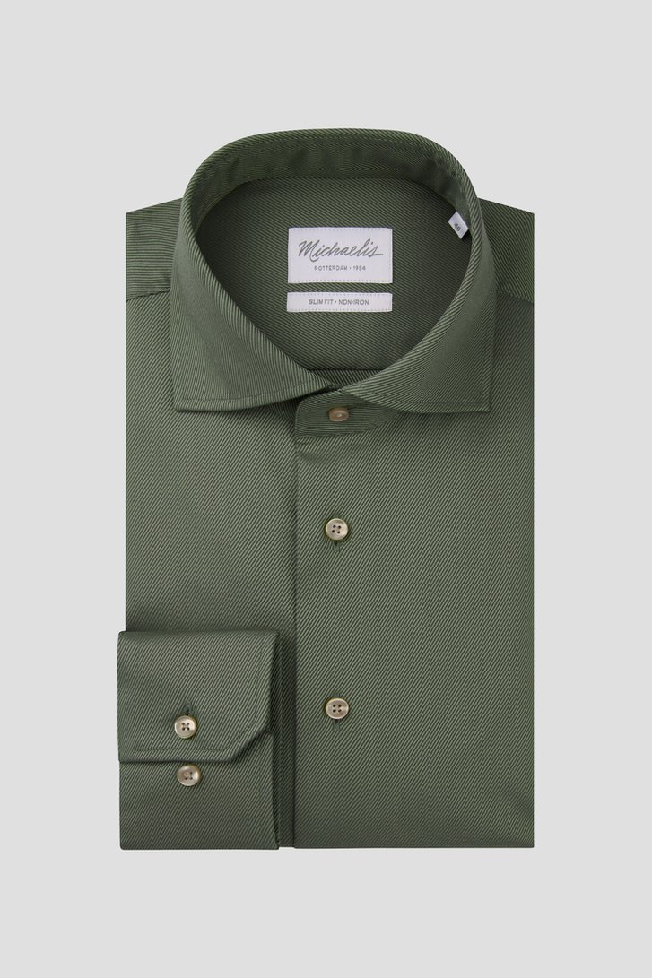 Photo produit 1 de Chemise vert olive – Slim fit  de Michaelis pour Hommes
