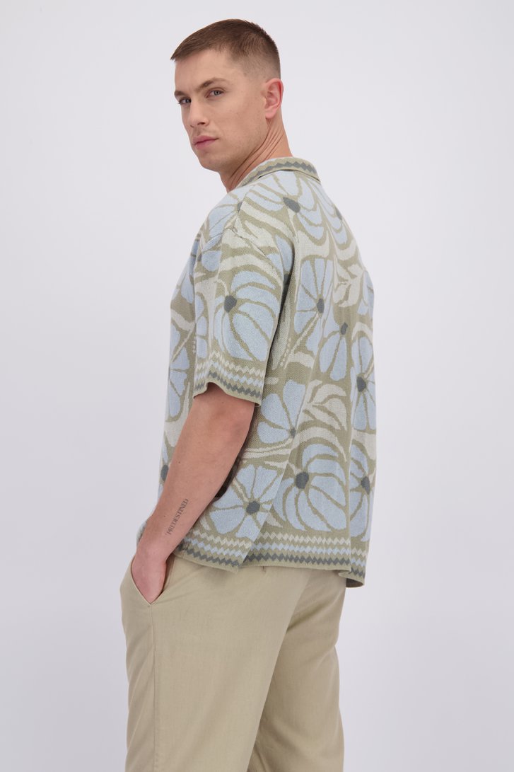 Le dos de Chemise verte à imprimé floral de Only & Sons pour Hommes
