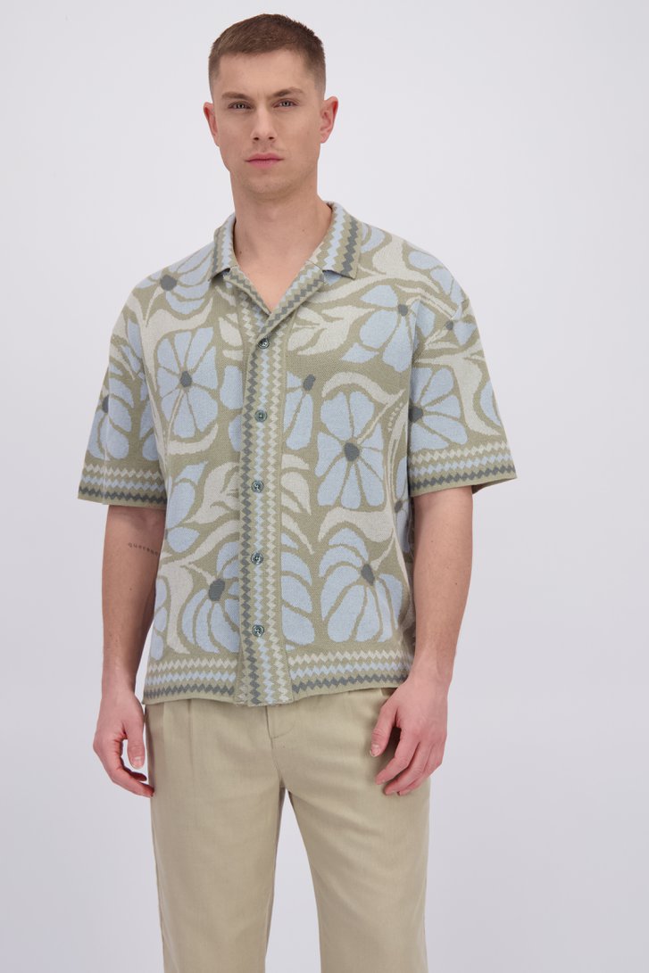 Le devant de Chemise verte à imprimé floral de Only & Sons pour Hommes