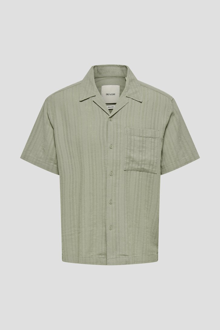 Photo produit 1 de Chemise verte à manches courtes – Comfort fit de Only & Sons pour Hommes