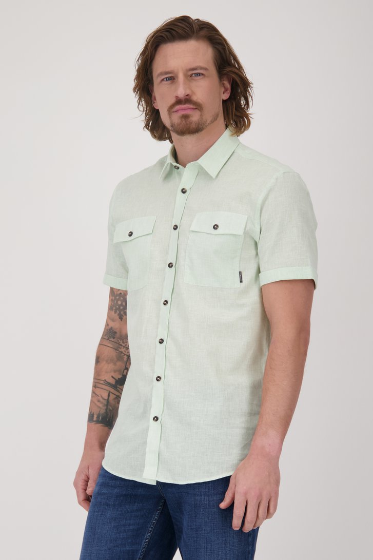 Chemise verte à manches courtes - Regular fit de Bluefields pour Hommes