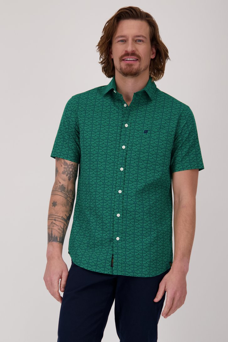 Chemise verte à manches courtes - Regular fit de Ravøtt pour Hommes