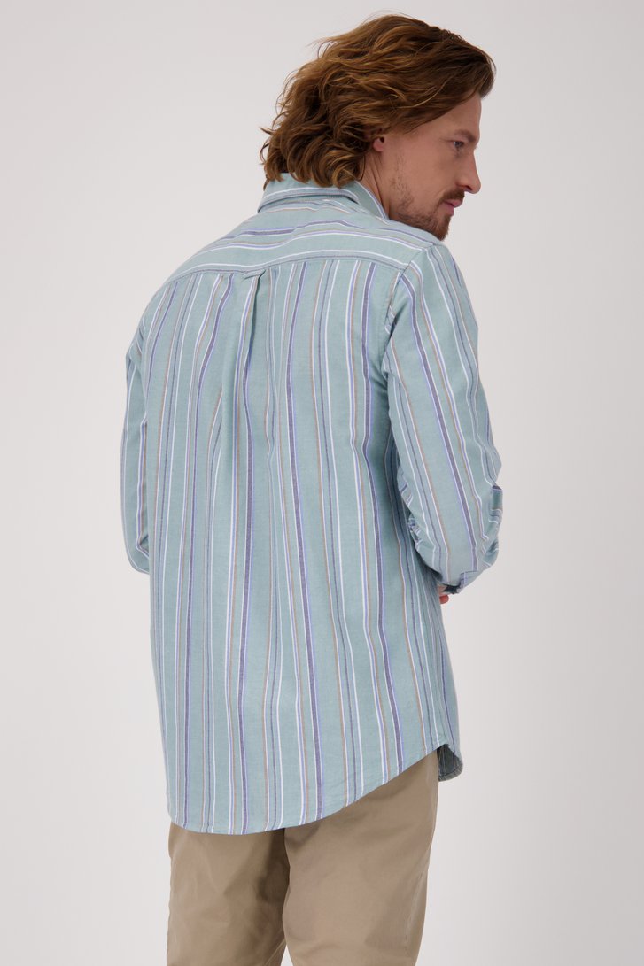 Chemise verte à rayures - Regular fit de Ravøtt pour Hommes