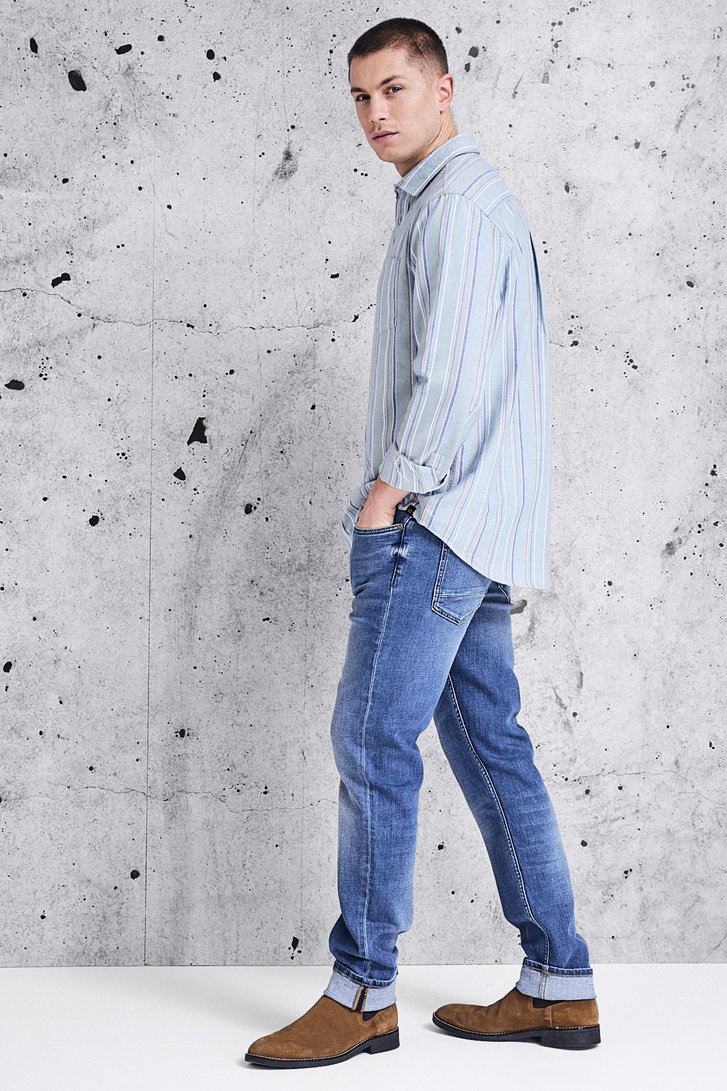 Chemise verte à rayures - Regular fit de Ravøtt pour Hommes