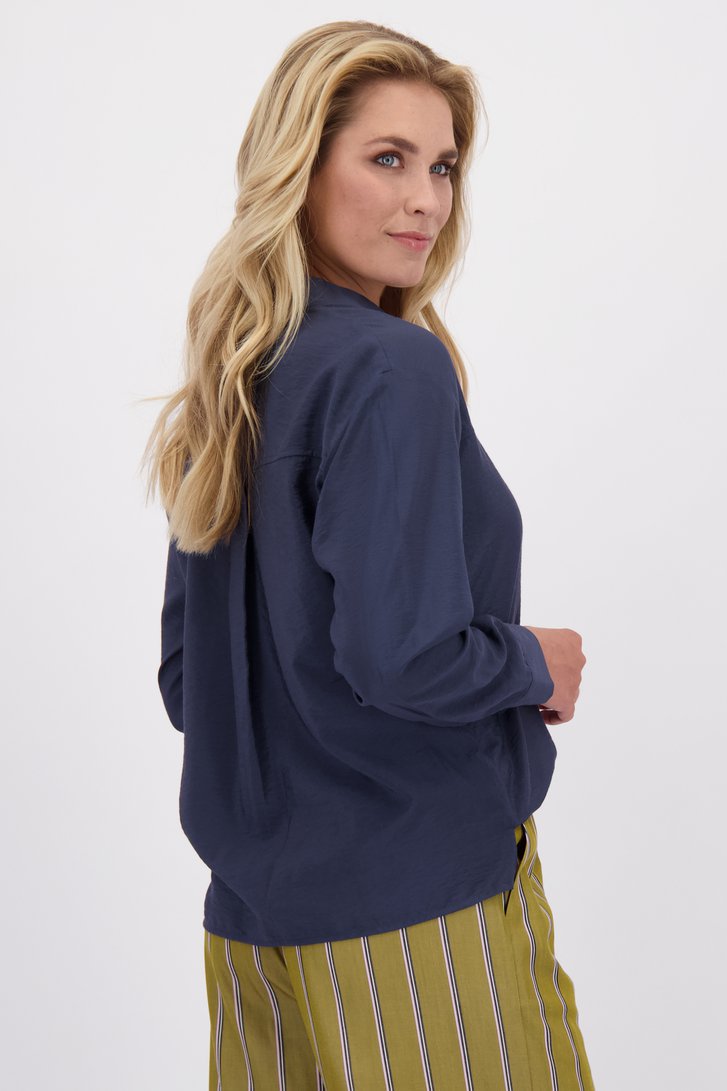 Le dos de Chemisier bleu foncé de Libelle pour Femmes