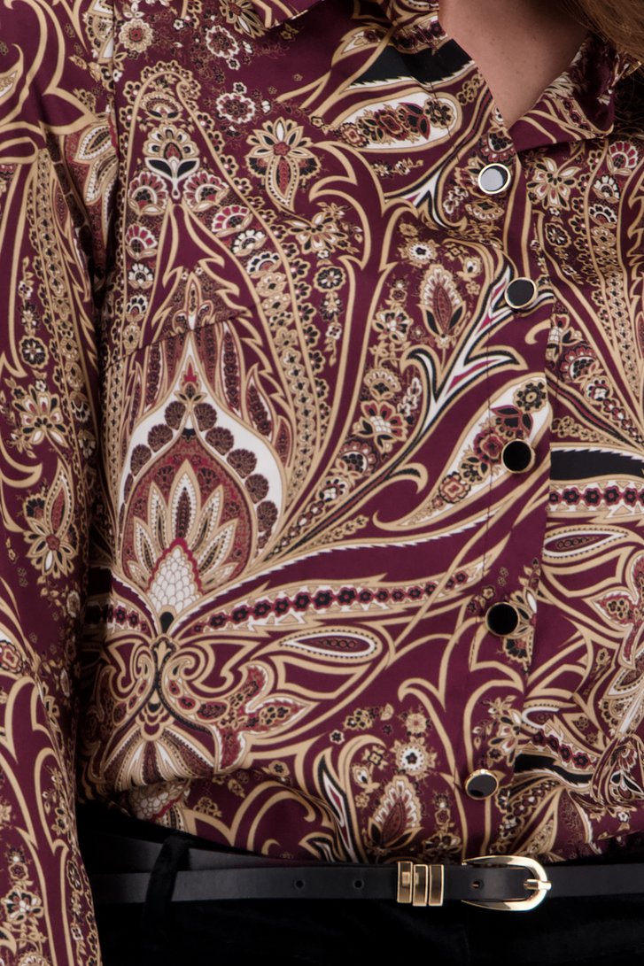 Chemisier violet foncé à motif paisley de D'Auvry pour Femmes