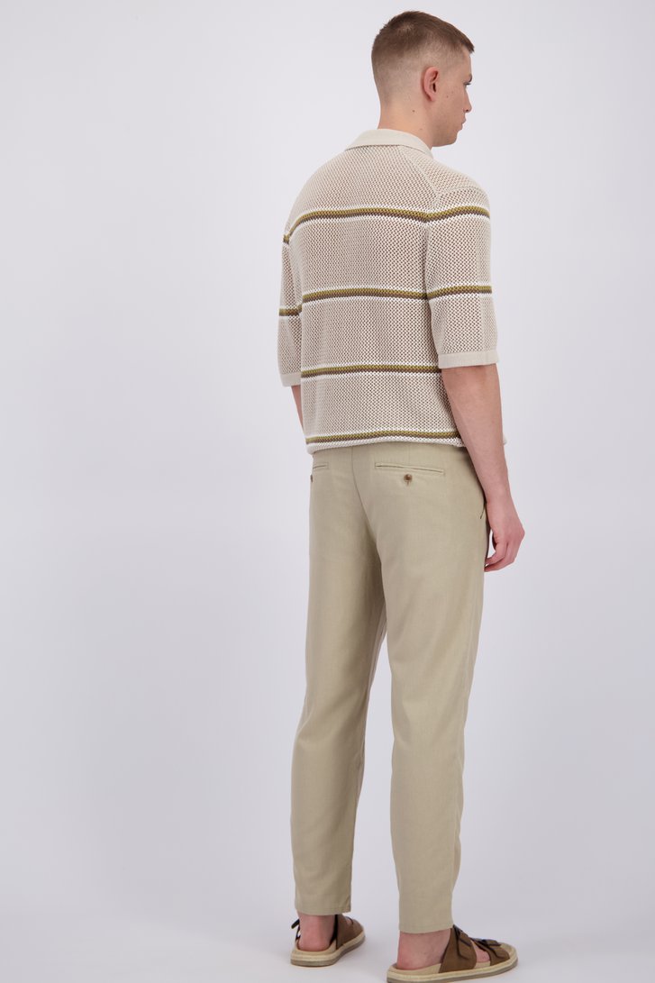 Le dos de Chino beige avec lien à nouer de Only & Sons pour Hommes