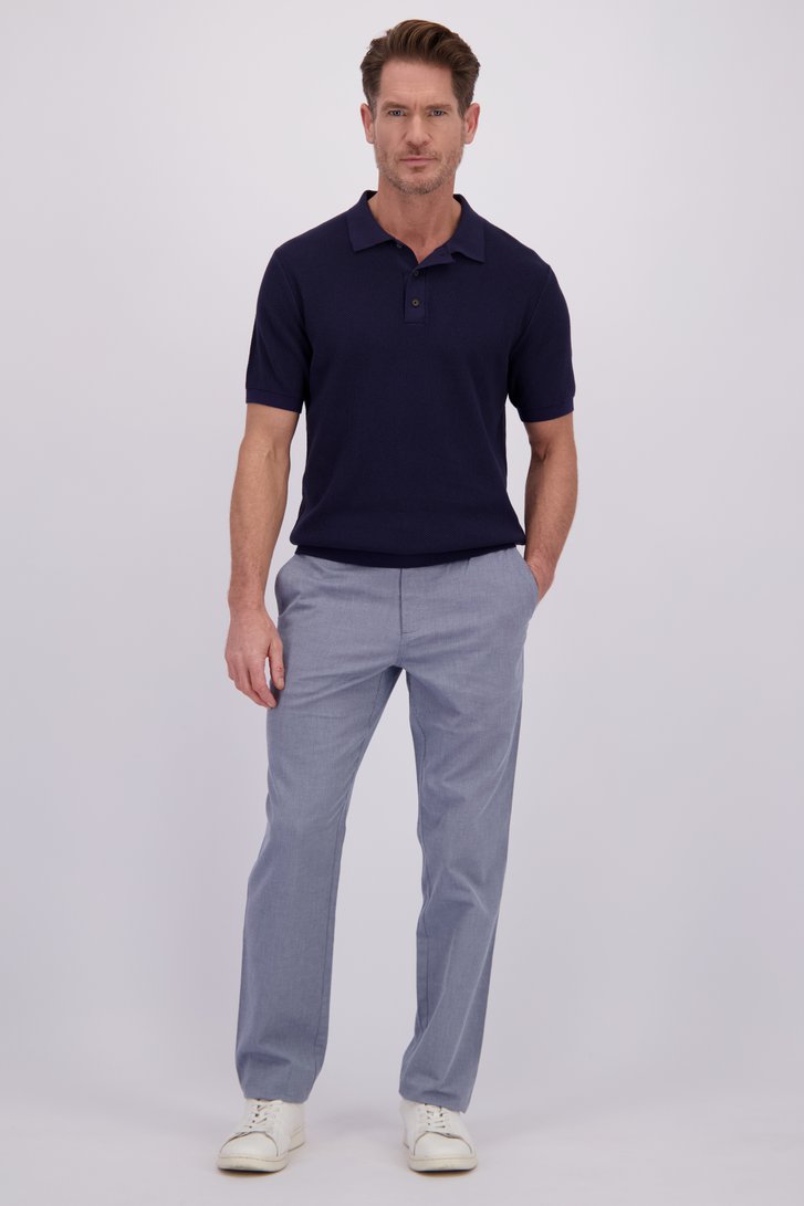 Photo supplémentaire 1 de Chino bleu marine chiné de Dansaert Blue pour Hommes