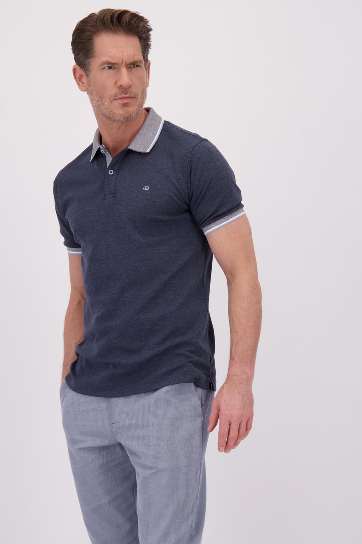 Le devant de Chino bleu marine chiné de Dansaert Blue pour Hommes