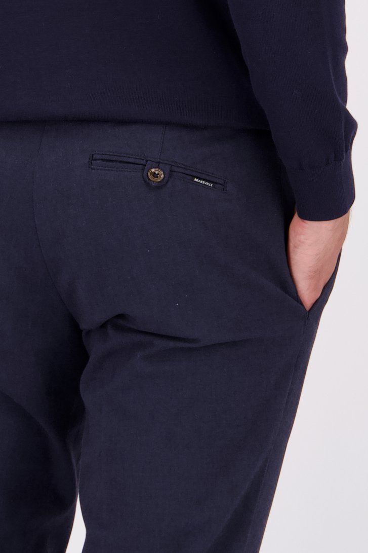 Détail de Chino bleu marine – Louisiana – Regular fit de Brassville pour Hommes