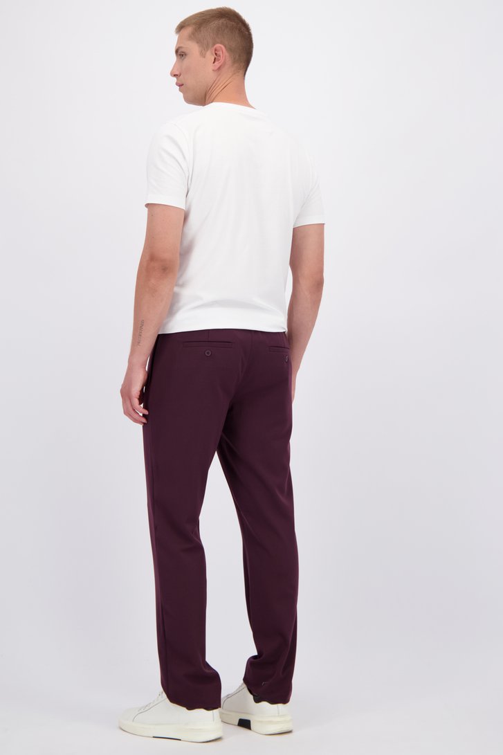 Le dos de Chino bordeaux à taille élastiquée de Liberty Island pour Hommes
