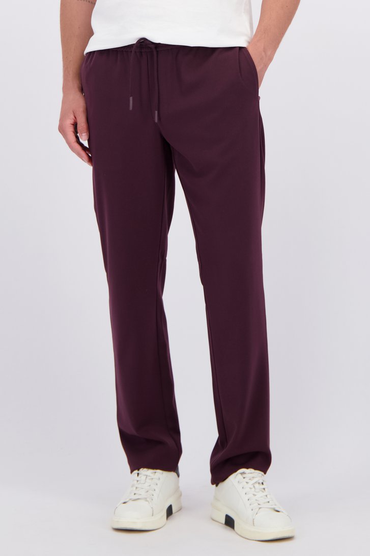 Détail de Chino bordeaux à taille élastiquée de Liberty Island pour Hommes