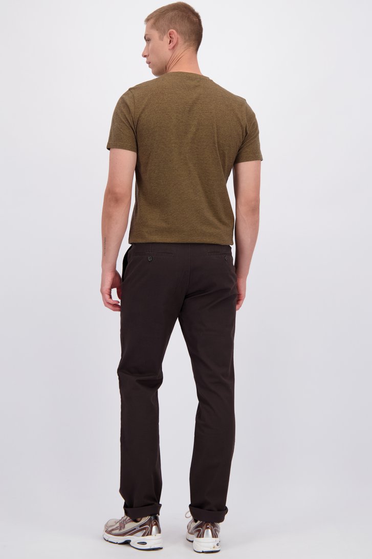 Le dos de Chino brun foncé de Liberty Island pour Hommes