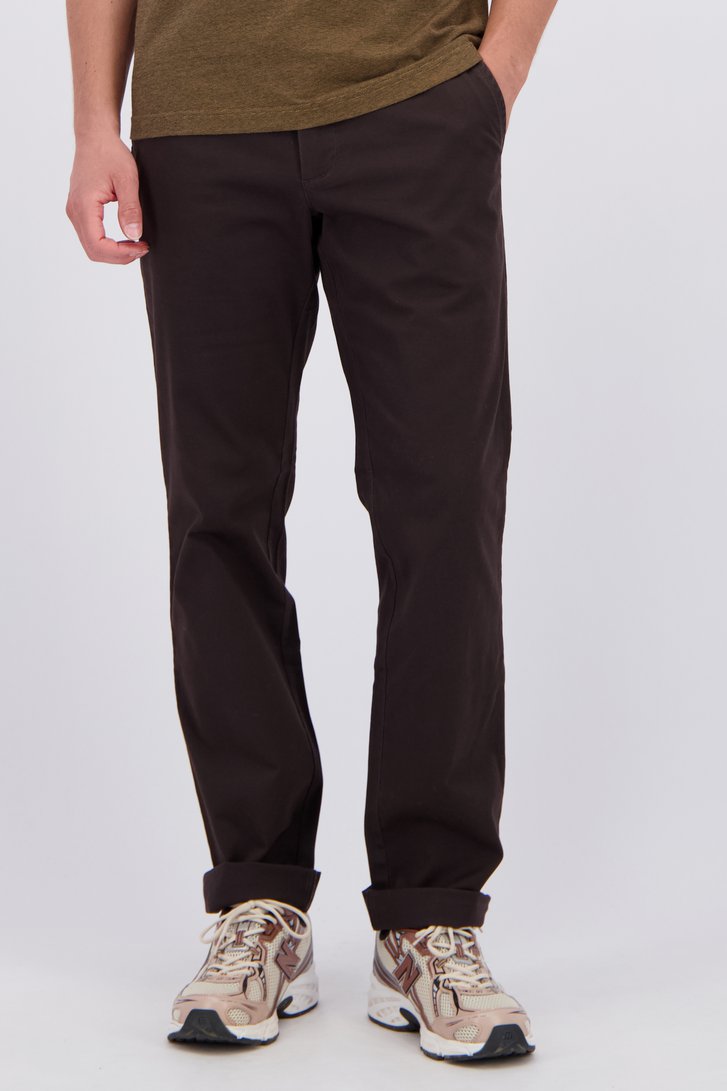 Détail de Chino brun foncé de Liberty Island pour Hommes