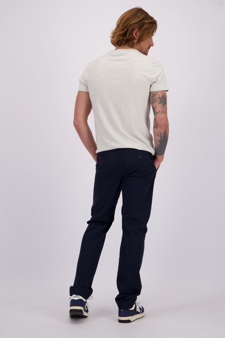 Le dos de Chino en coton bleu marine - Regular fit de Superdry pour Hommes