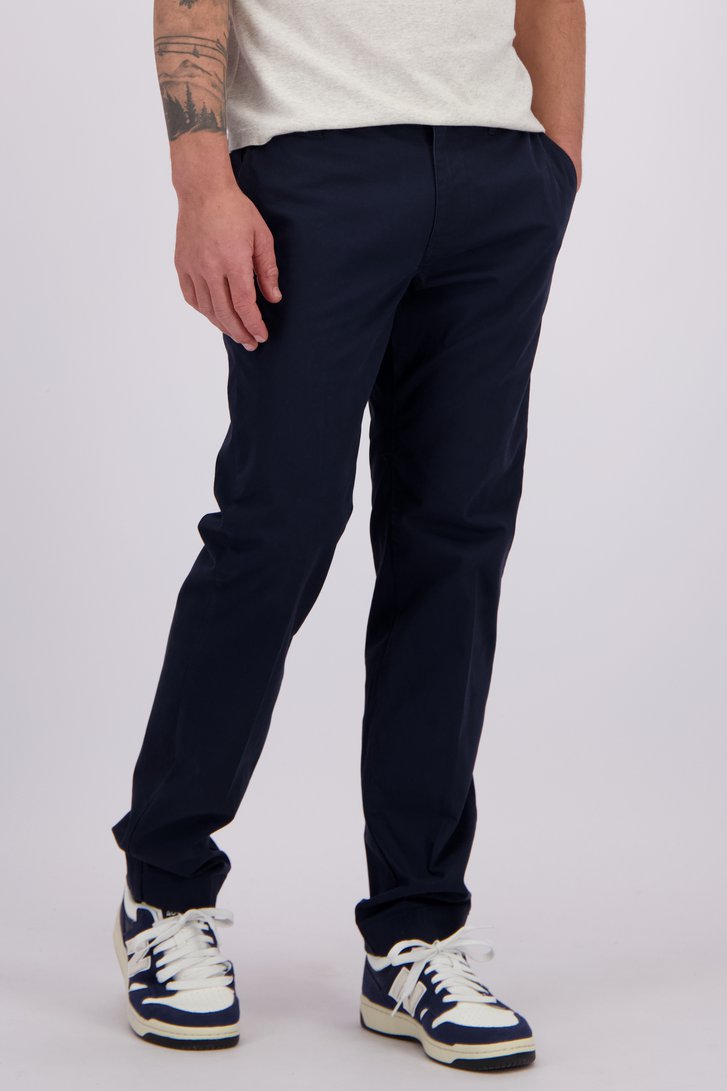 Détail de Chino en coton bleu marine - Regular fit de Superdry pour Hommes