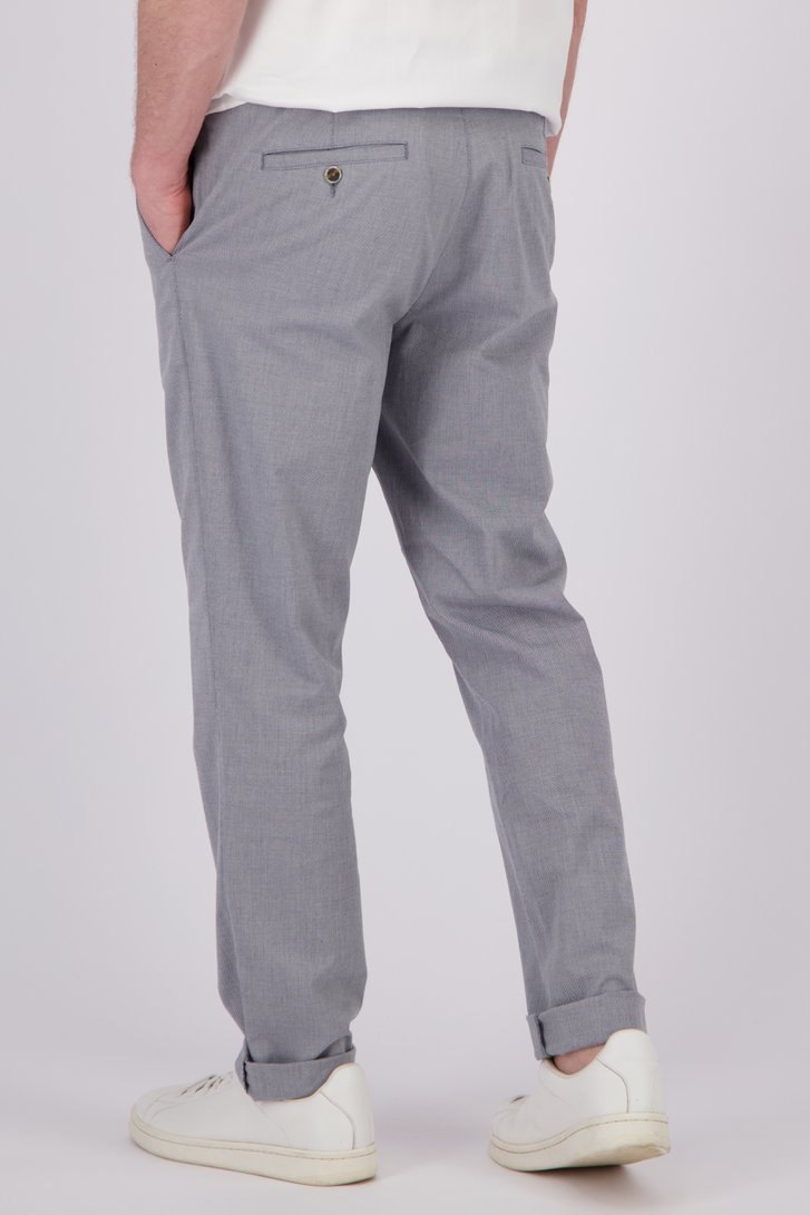 Chino gris-bleue à motif carreaux fins de Dansaert Blue pour Hommes