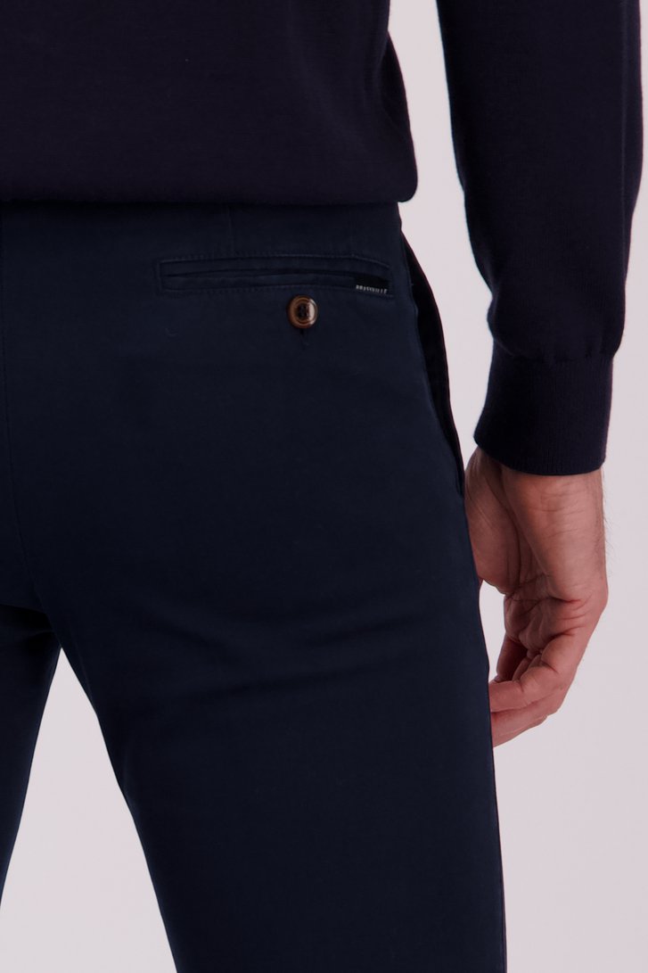 Détail de Chino marine – Milano – Slim fit de Brassville pour Hommes