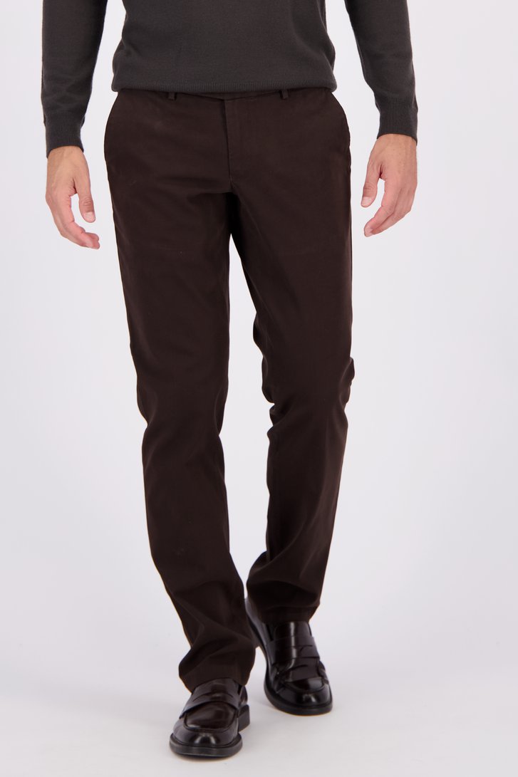 Le devant de Chino marron foncé - Louisiana - Regular fit de Brassville pour Hommes