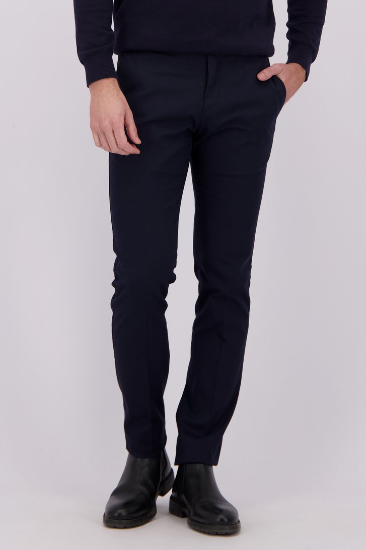 Détail de Chino navy – Milano – Slim fit de Brassville pour Hommes