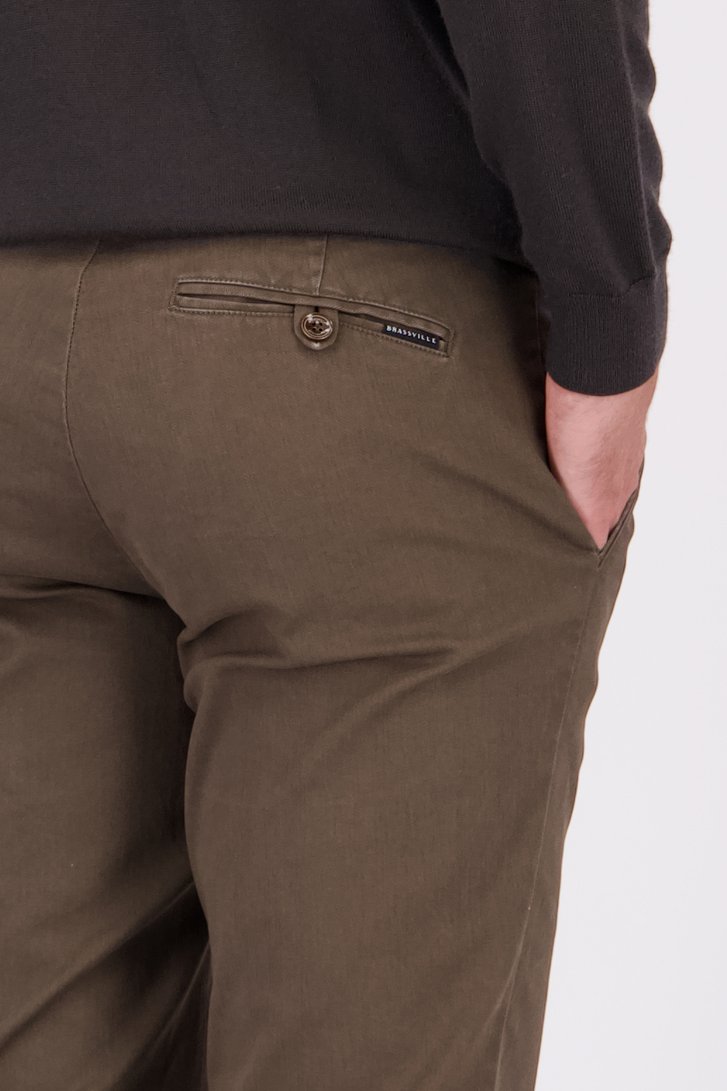 Détail de Chino taupe - Louisiana - Regular fit de Brassville pour Hommes