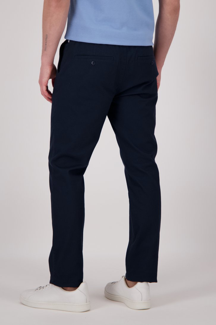 Chino texturé bleu foncé  de Casual Five pour Hommes