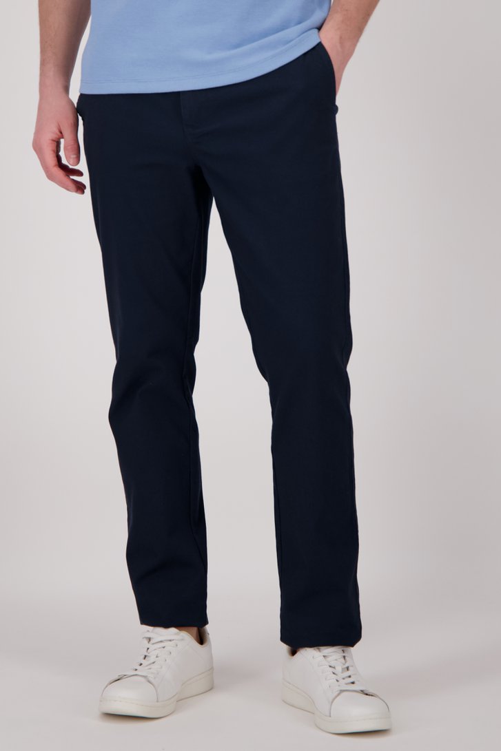 Chino texturé bleu foncé  de Casual Five pour Hommes