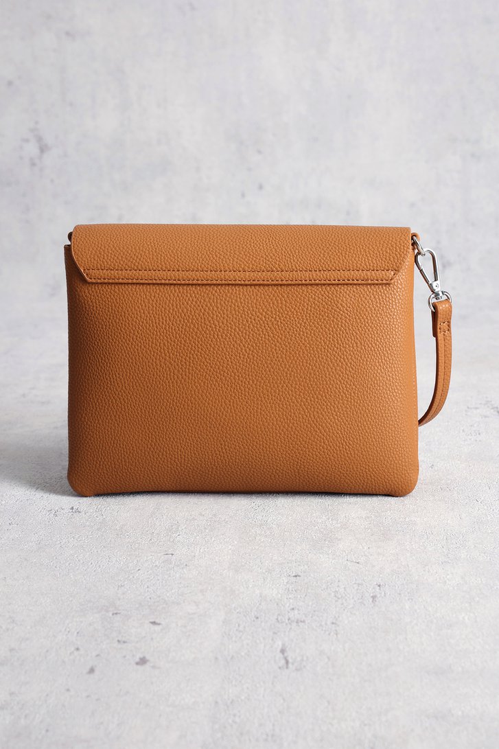 Cognac-bruine handtas met lederlook van Liberty Island voor Dames