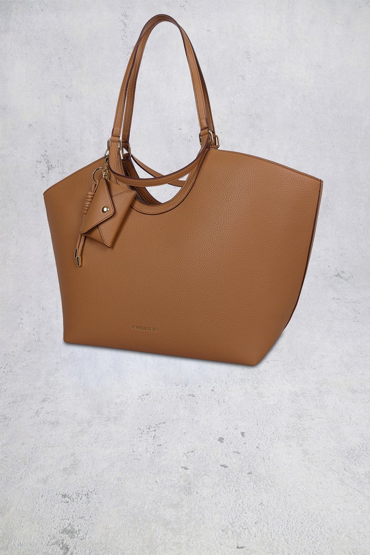 Productfoto 1 van  Cognac schoudertas met uitneembare binnentas door Laurent David voor Dames