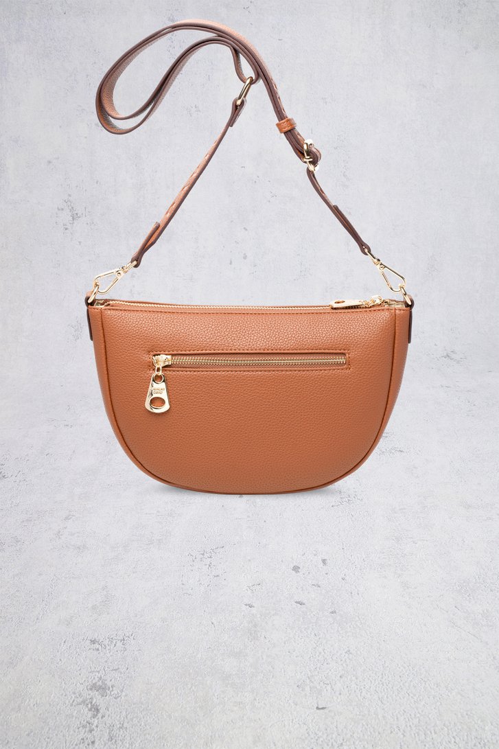 Le dos de Cognackleurige schoudertas de Laurent David pour Femmes