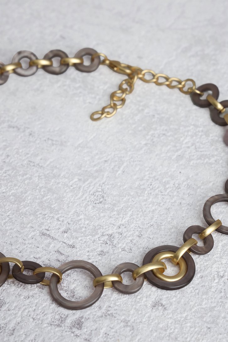 Photo produit 1 de Collier à anneaux ronds taupe de Liberty Island pour Femmes