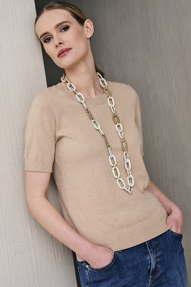 Collier à maillons ecru-brun de Liberty Island pour Femmes