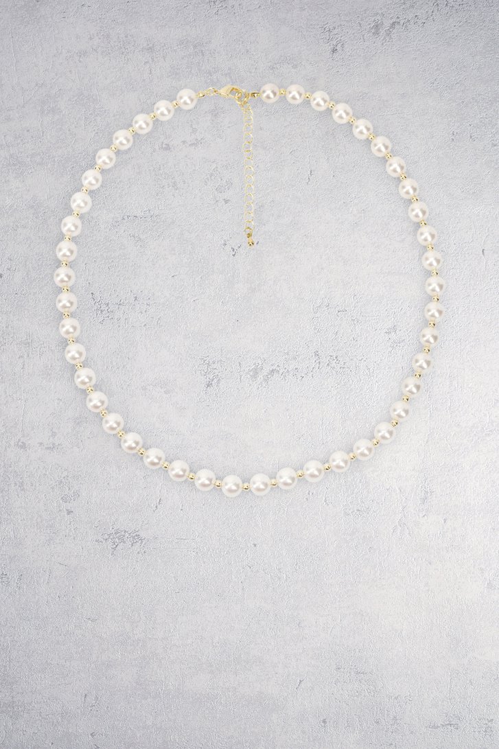 Le devant de Collier de perles avec détails dorés de Liberty Island pour Femmes