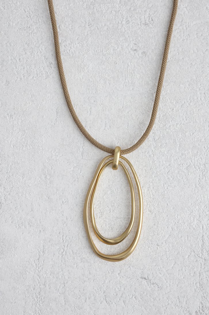 Photo produit 1 de Collier doré avec pendentifs organiques de Liberty Island pour Femmes